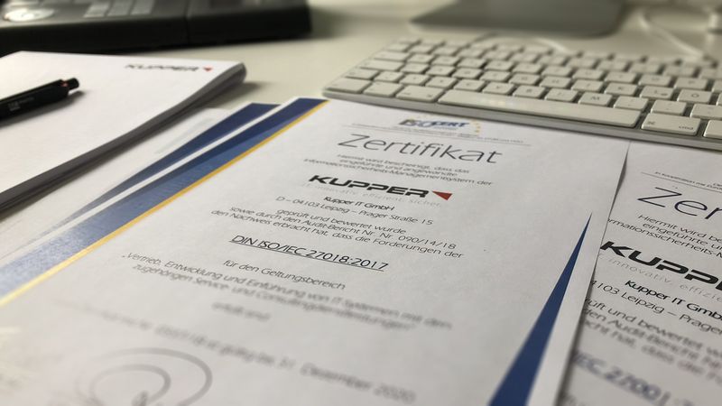 KUPPER IT nach ISO 27018 zertifiziert