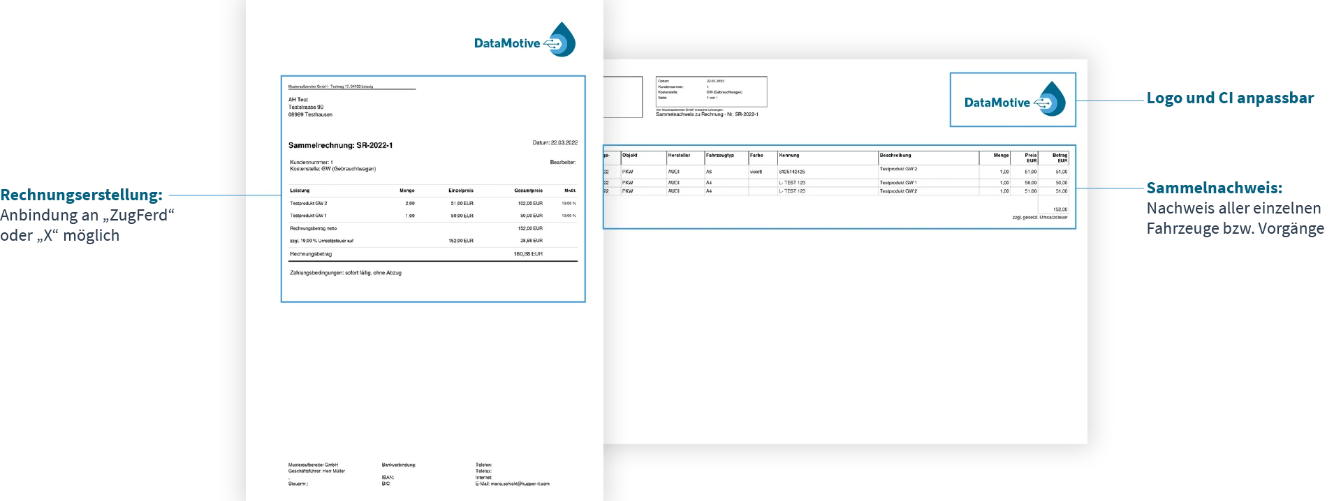 DataMotive – Sammelabrechnung