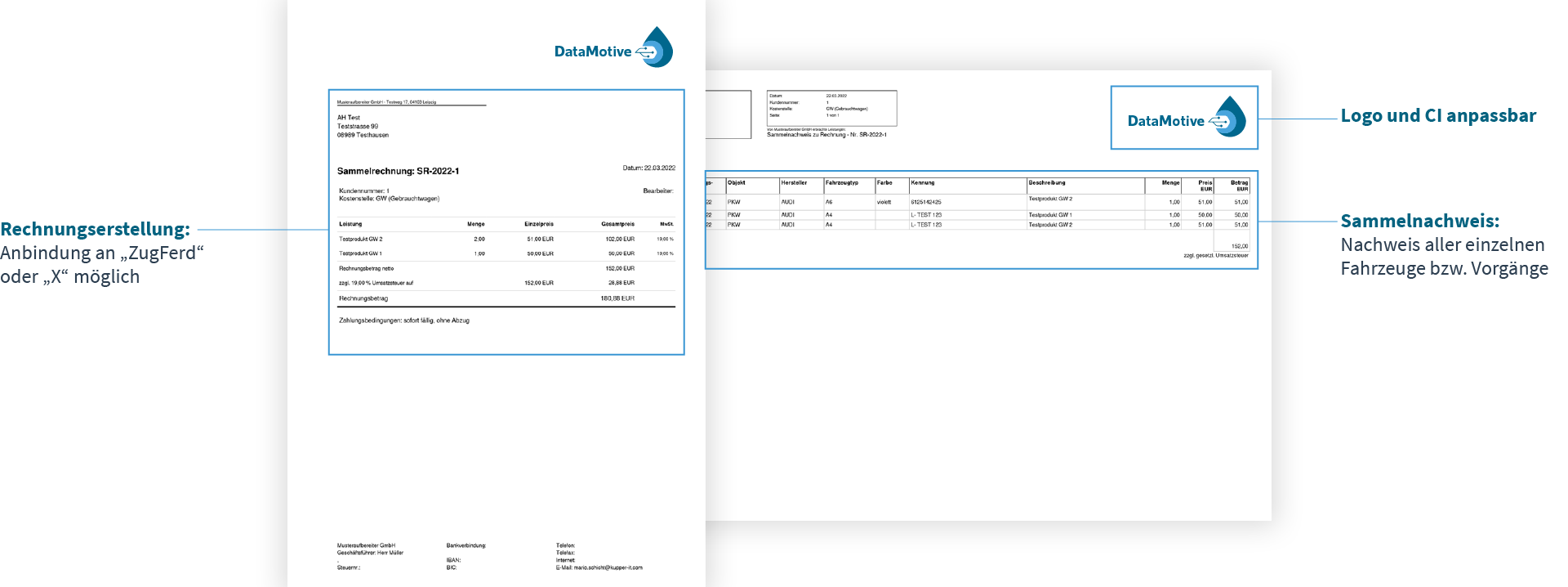 DataMotive – Sammelabrechnung